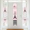 Big Dot of Happiness Paris, Ooh La La - Hanging Vertical Paper Door Banners - Paris Themed Baby Shower or Birthday Party Wall Kit - Indoor Door Decor